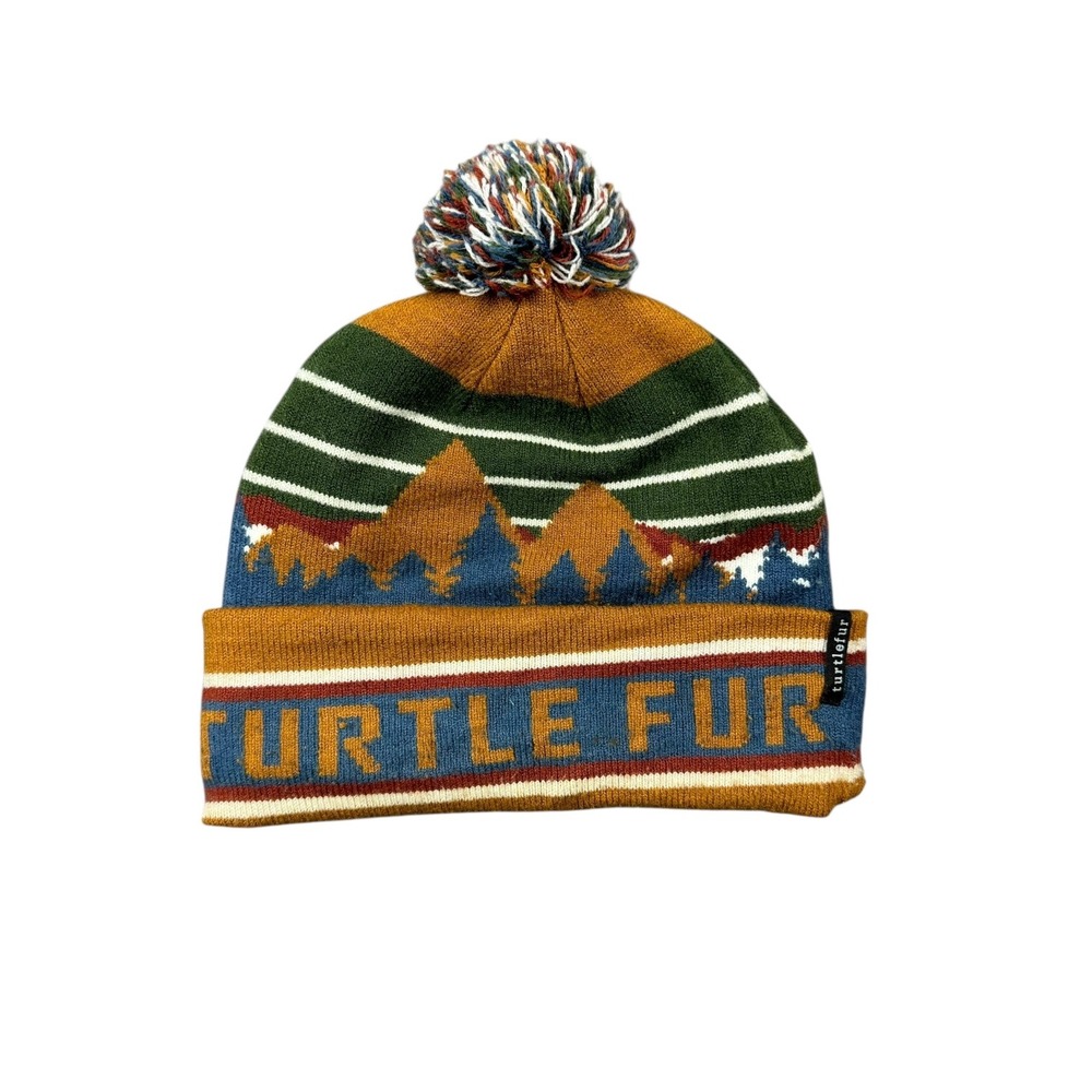 Turtle Fur Beanie Winter Outdoors Cap Mountains Logo Granola‎ Hiking Camping